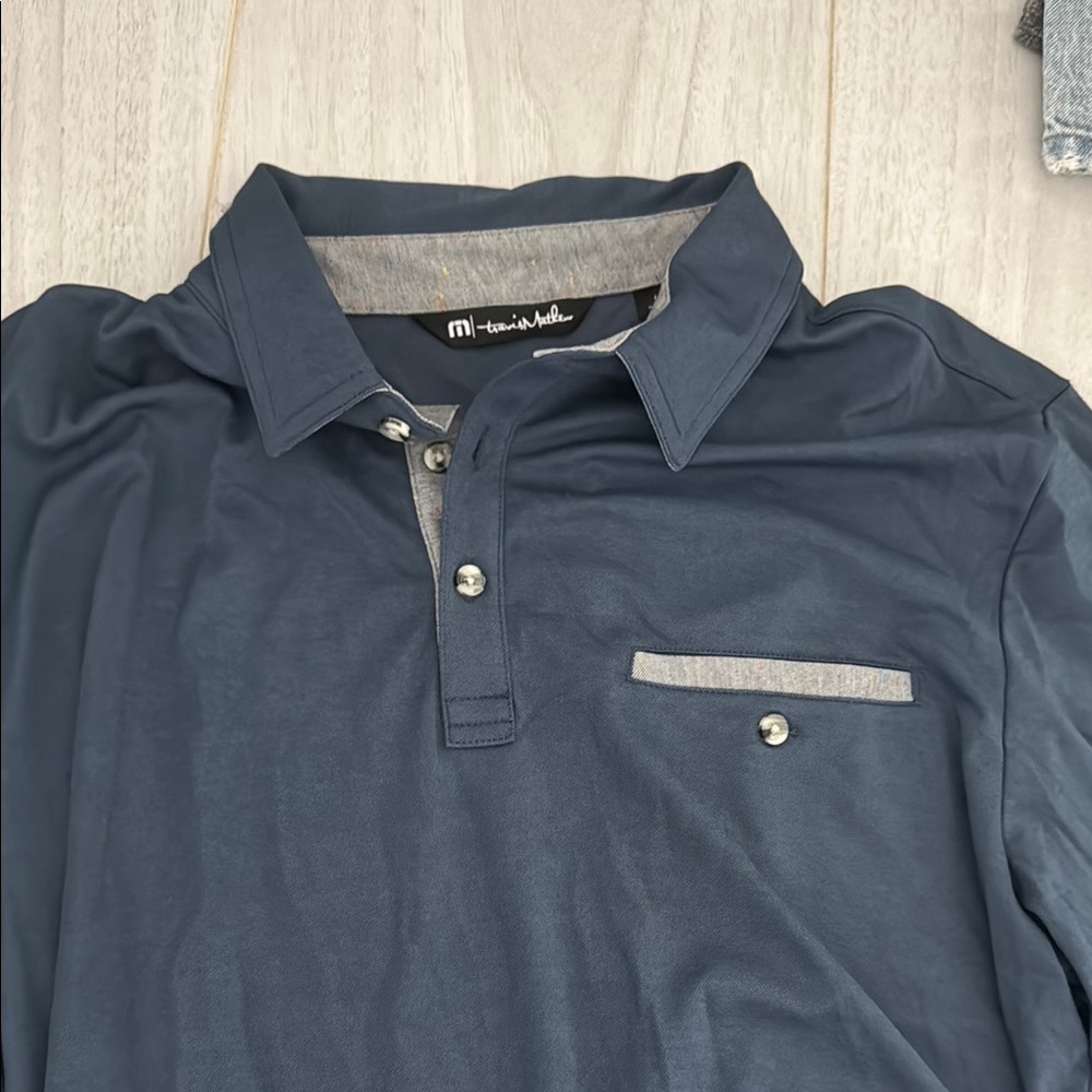 Travis Matthew Blue Men's Shirt Size Large